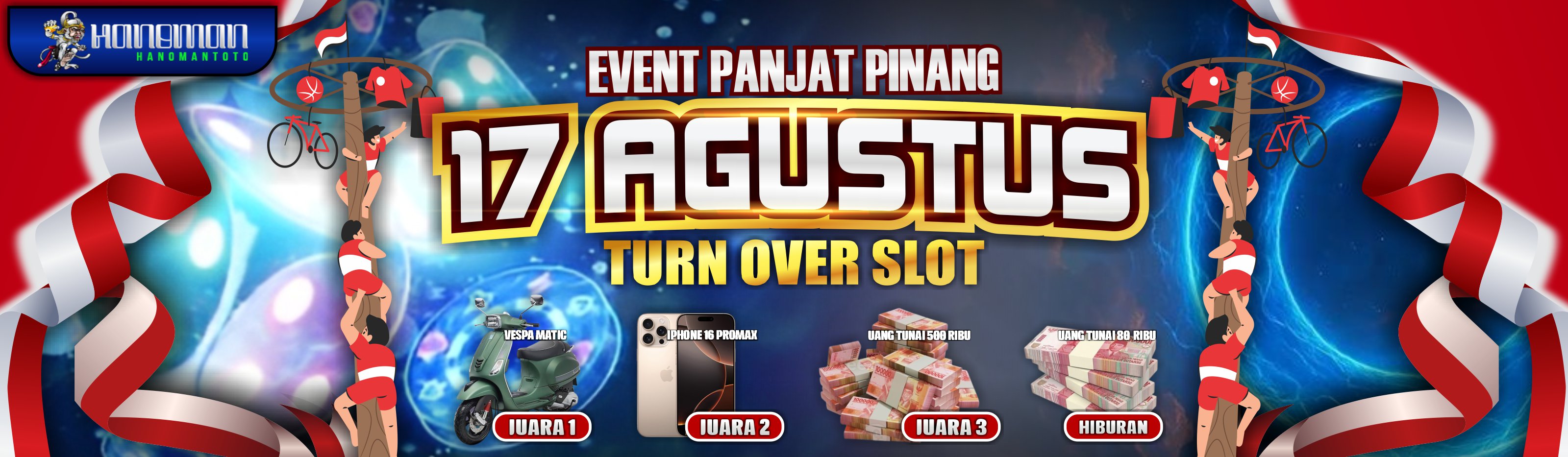 EVENT PANJAT PINANG TURN OVER SLOT Banner