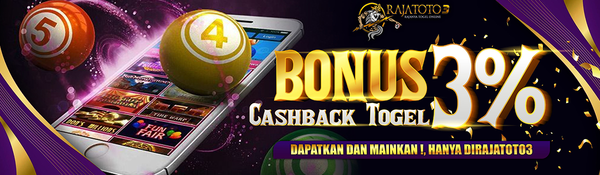 BONUS CASHBACK KEKALAHAN TOGEL 3% Banner