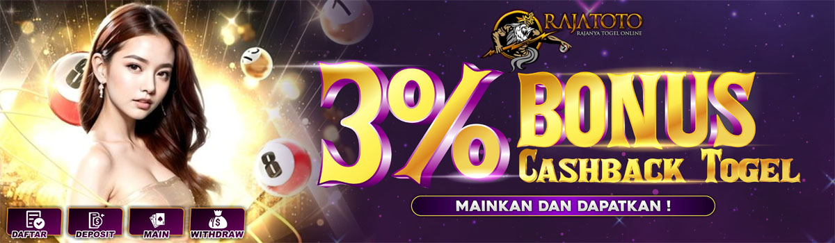 BONUS CASHBACK KEKALAHAN TOGEL 3% Banner
