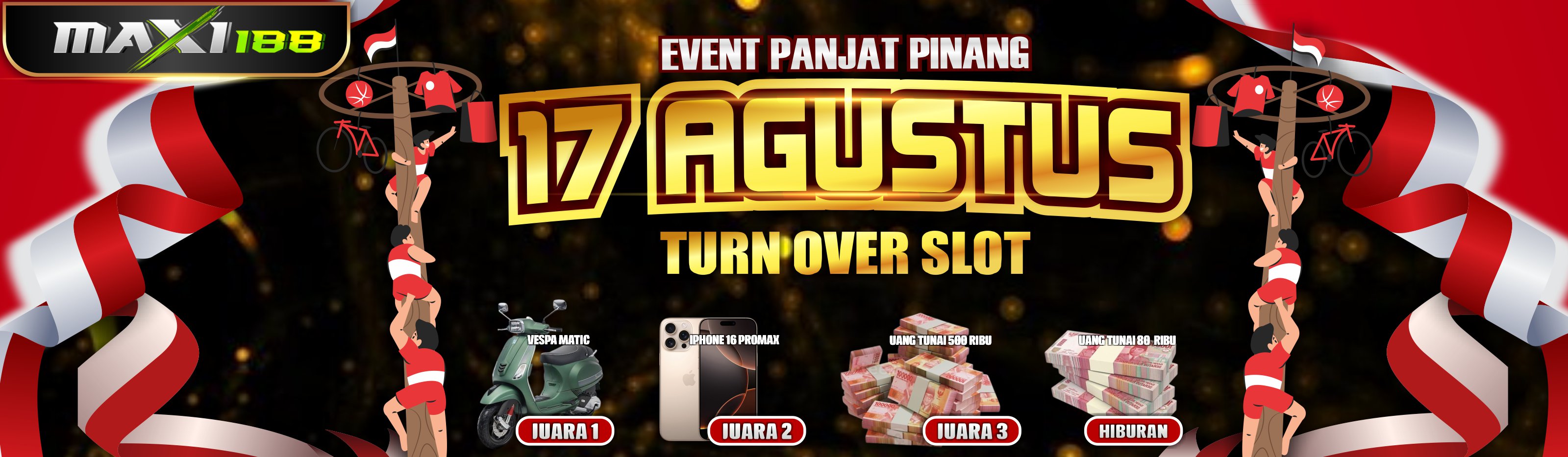 EVENT PANJAT PINANG TURN OVER SLOT Banner