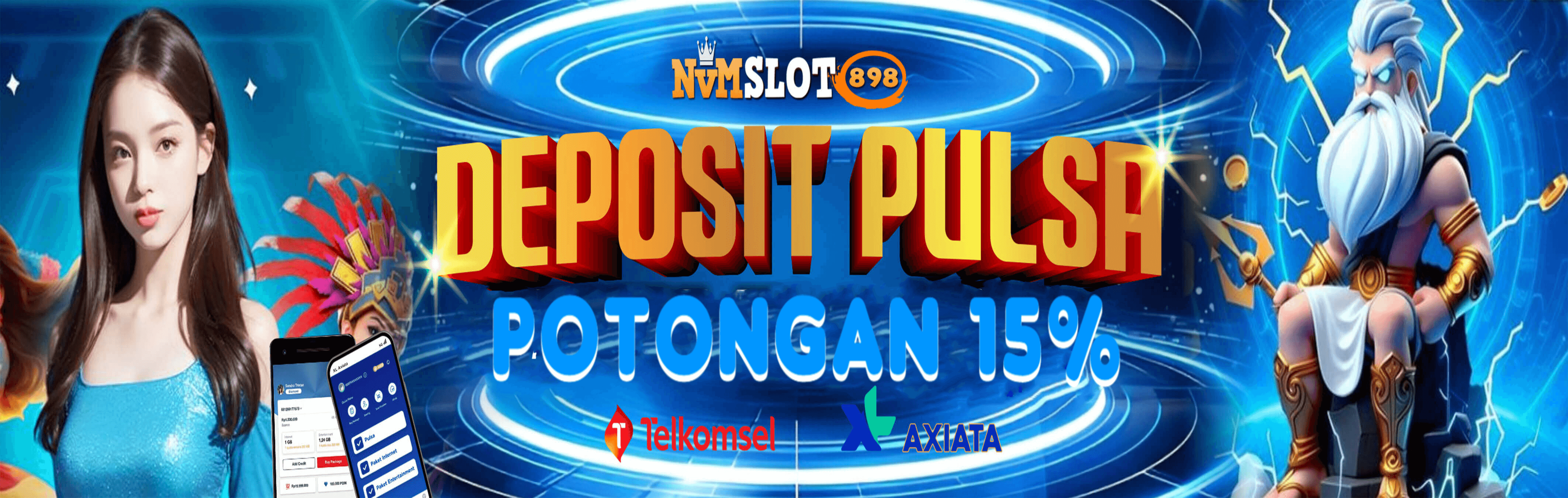 DEPOSIT PULSA POTONGAN 15%