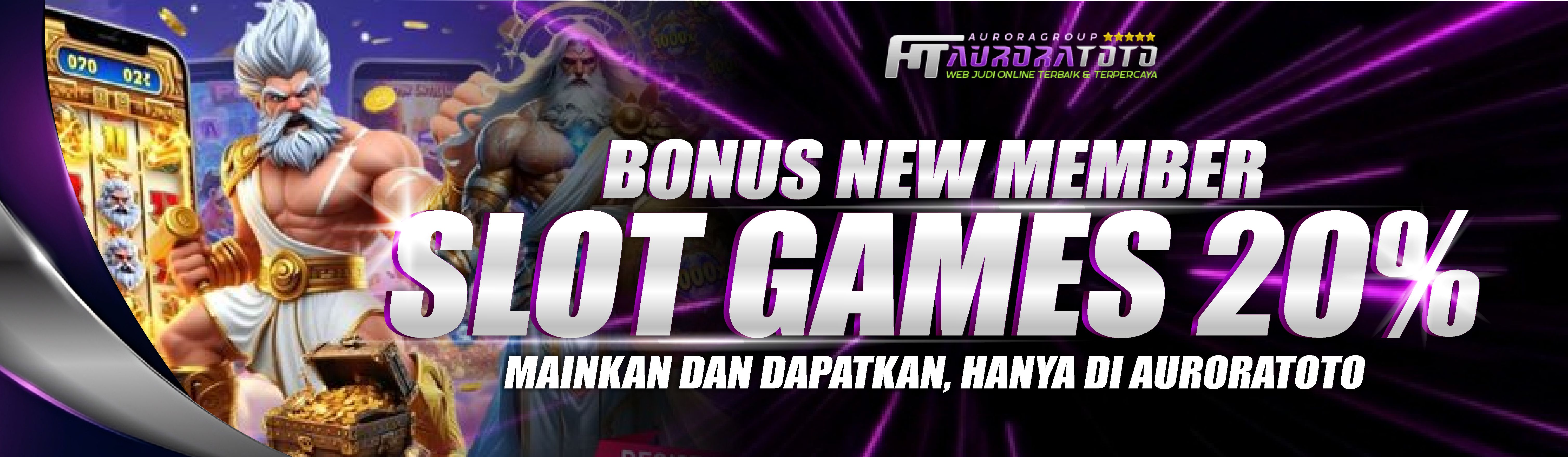 BONUS NEW MEMBER SLOT 20% Banner