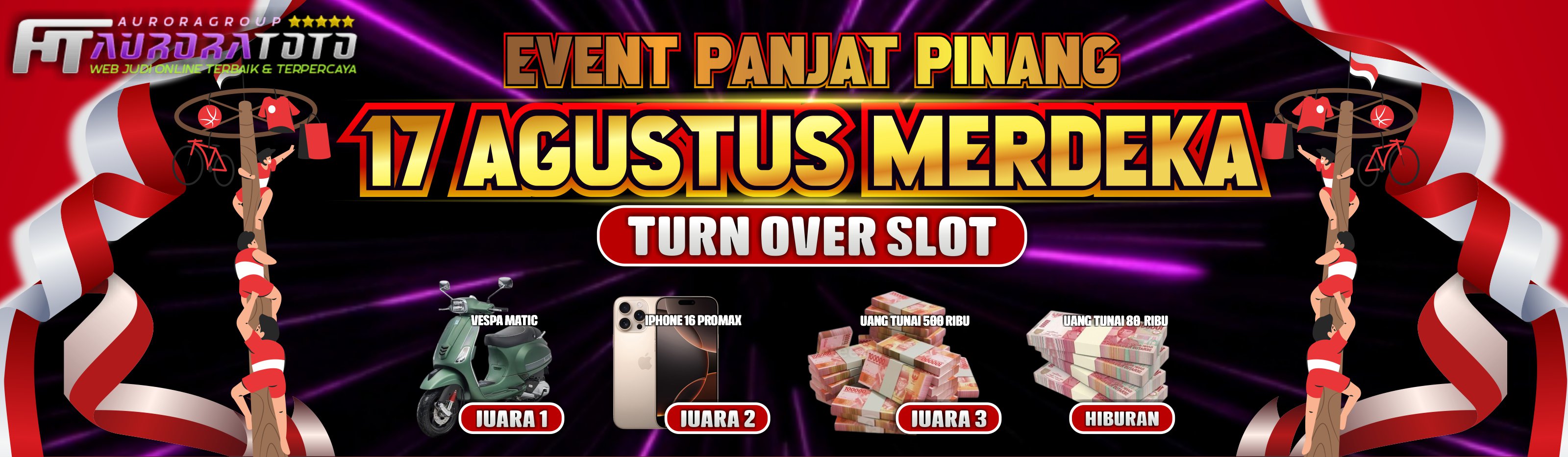 EVENT PANJAT PINANG TURN OVER SLOT Banner