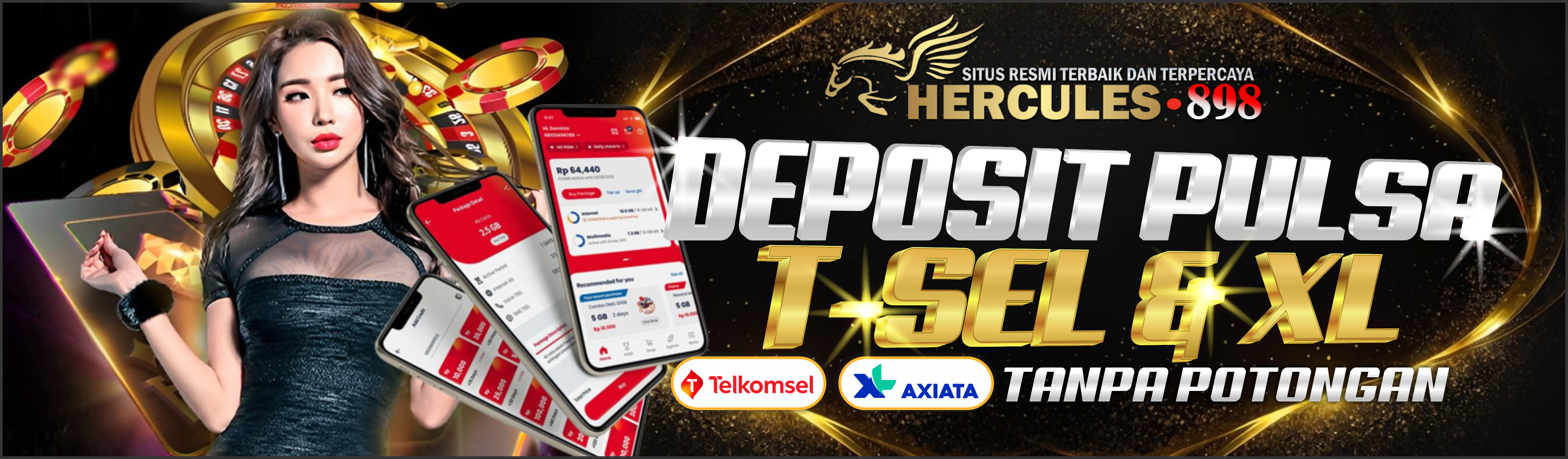 DEPOSIT PULSA TSEL & XL TANPA POTONGAN Banner
