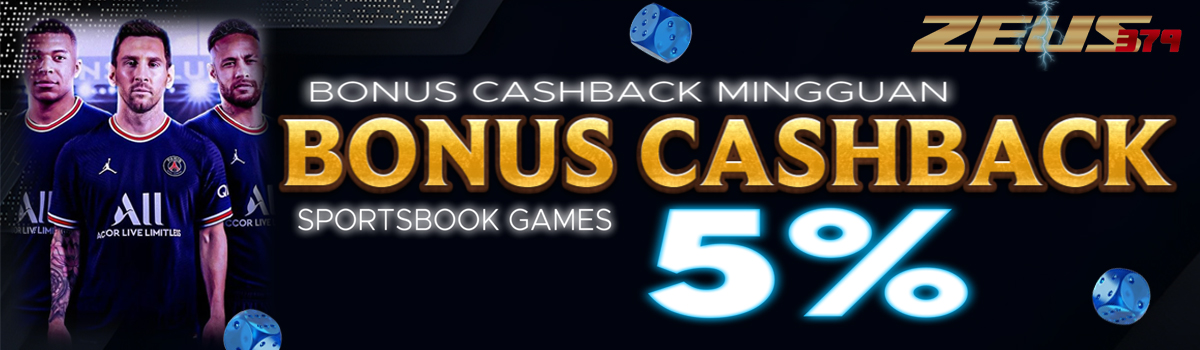 BONUS CASHBACK SPORTBOOK 5% Banner