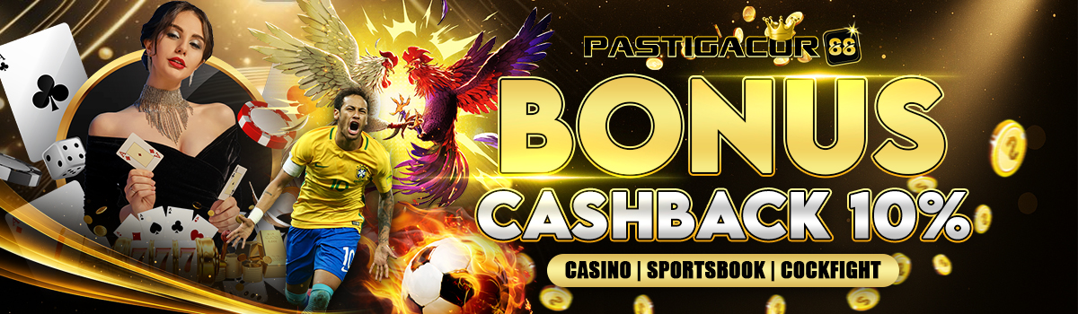 CASINO, SPORTSBOOK, DAN COCKFIGHT ( MINGGUAN ) CASHBACK 10% Banner
