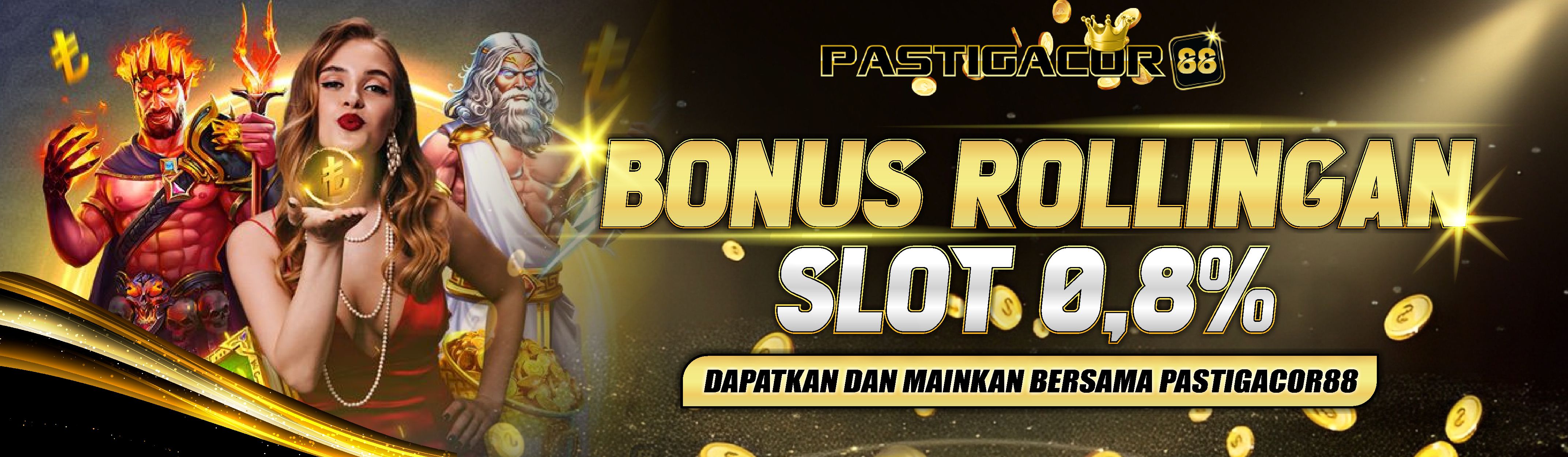 BONUS ROLLINGAN SLOT 0.8% Banner