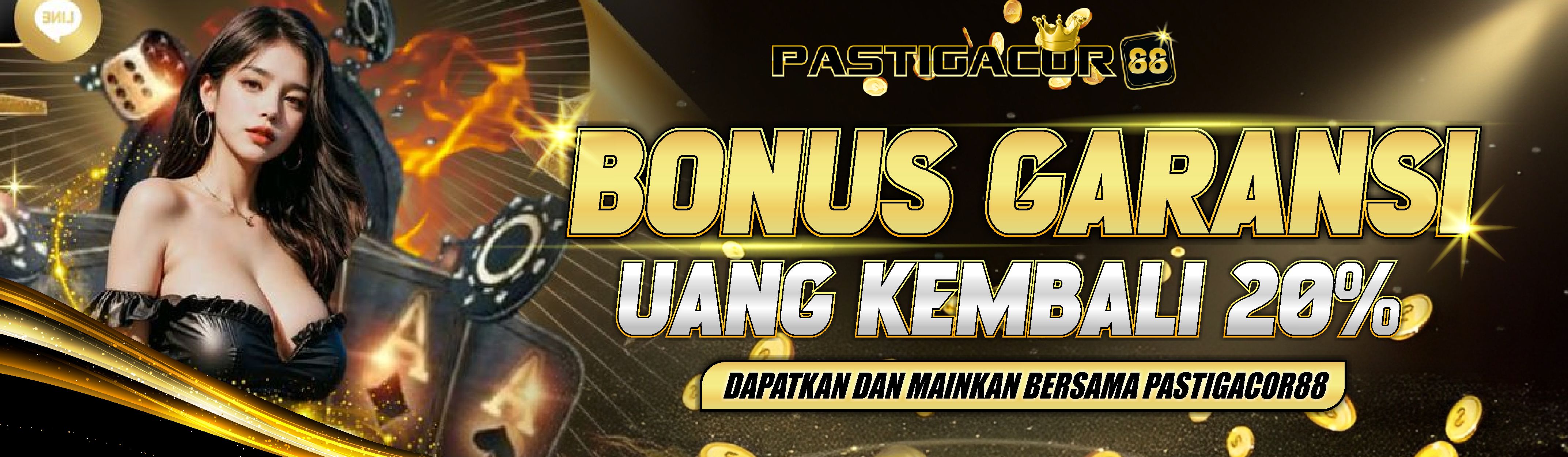 BONUS GARANSI UANG KEMBALI 20% KHUSUS ALL PROVIDER SLOT Banner