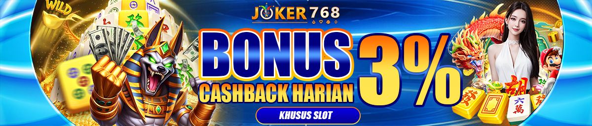 BONUS CASHBACK HARIAN SLOT 3% Banner